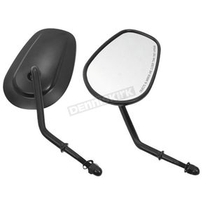 Black Tapered Short Stem Mirrors