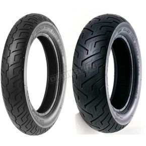 Front GS23 130/90H-16 Wide White Sidewall Tire