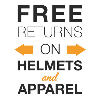 Free Returns Helmets and Apparel