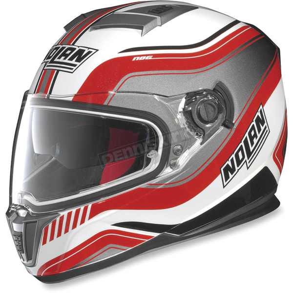 Metallic White/Red N86 Deep Helmet