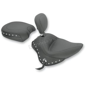 Wide Studded Solo Seat w/ Removable Backrest
