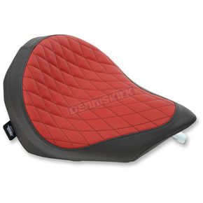Drag Specialties Low Profile Diamond Stitch w/Red Top Solo Seat