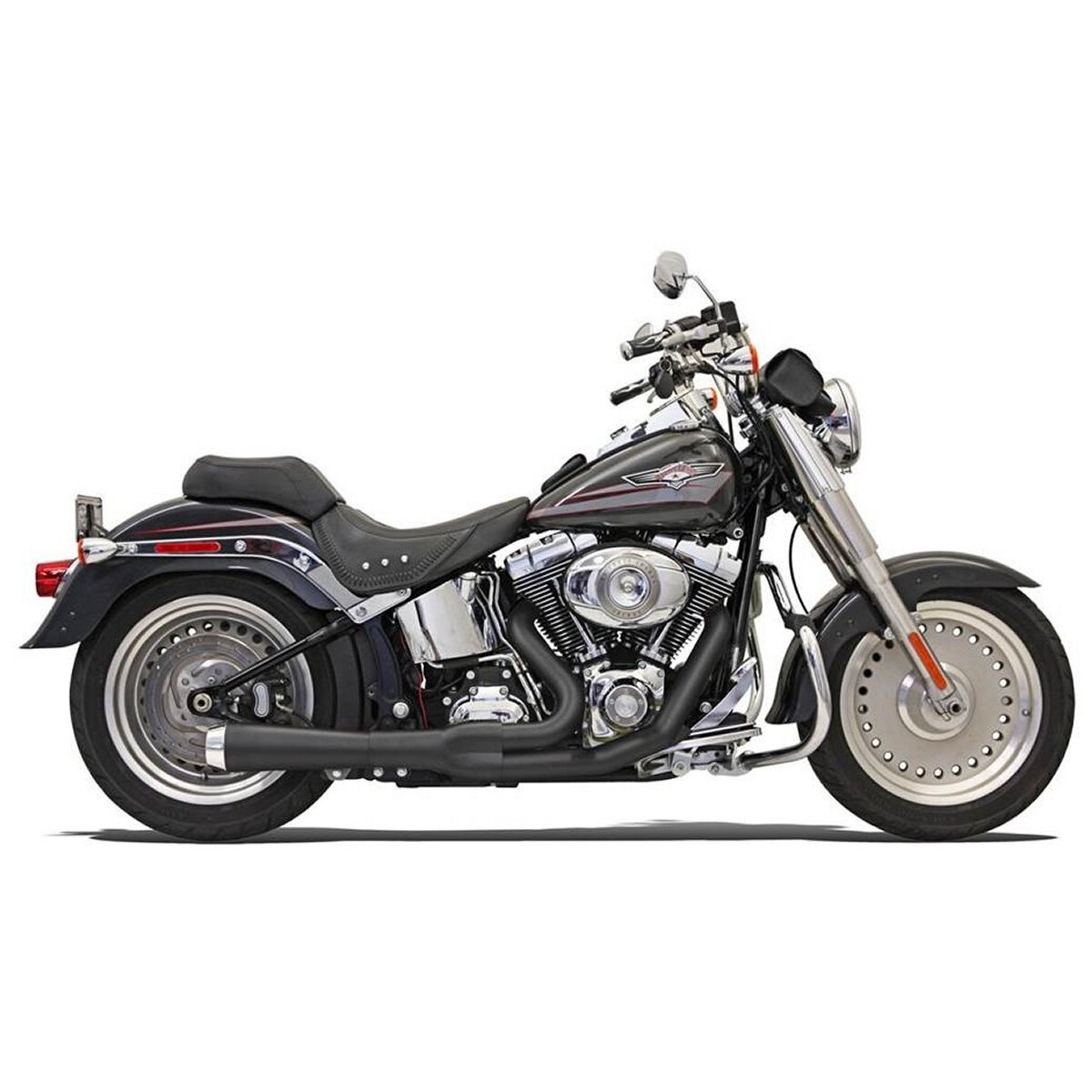 Bassani Black Ceramic Shorts Road Rage 2 into 1 System - 12122J