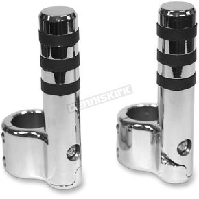 Chrome Wide O-Ring Clamp-On Footpegs