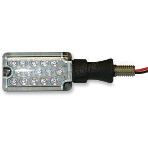 Universal Mini Stalk Turn Signals - Black w/15 Amber LEDs