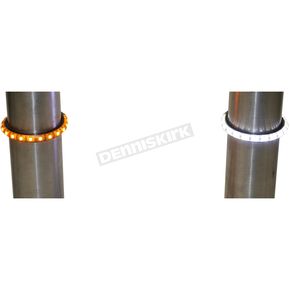 Amber/White TruWrapz® LED Turn Signals for 39mm Forks