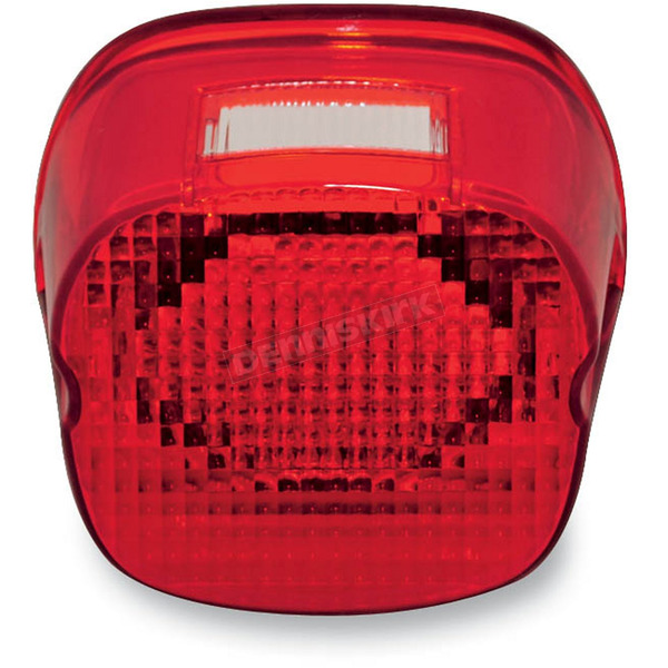 Red Oval Taillights w/License Plate Illumination Window