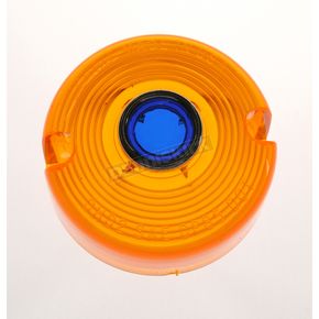 Turn Signal Amber Lens with Blue Dot