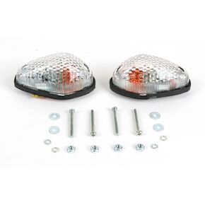 Single Filament Tear Drop Marker Lights w/Clear Lens