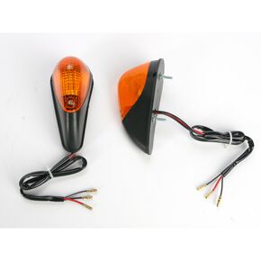 Dual Filament Mini Wing Marker Lights w/Amber Lens