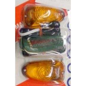 Mini Triangle Flush Mount Marker Lights w/Amber Lens