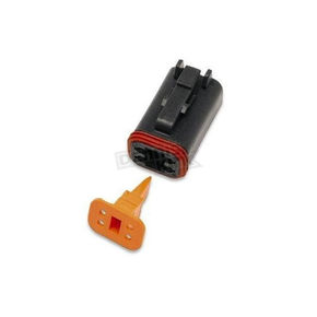 Deutsch Sealed Connector Black 4 Socket Plug