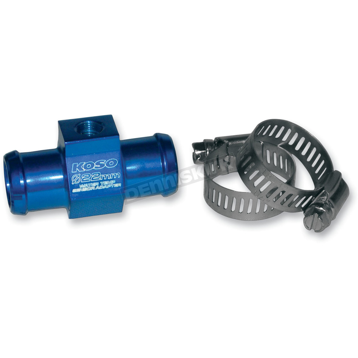 Keenso Aluminum Water Temp Meter Gauge Joint Pipe Radiator Sensor Adaptor with 2 Clamps 22mm Motorcycle Water Temperature Sensor Adapter 