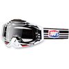 Black/White Barcode Racecraft Goggles w/Clear Lens
