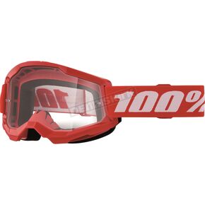 Red Strata 2 Junior Goggles w/Clear Lens 