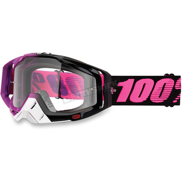 Black/Purple/Pink Racecraft Haribo Goggle w/Clear Lens