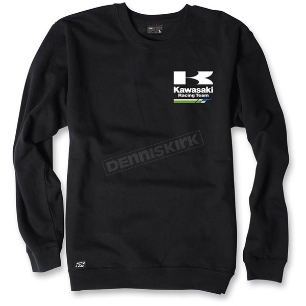 Black Kawasaki Racing Crew Sweatshirt