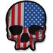 USA Flag Skull Embroidered Patch