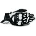 Black/White GPX Leather Gloves