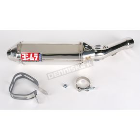TRC Tri-Oval Slip-On Muffler with Polished Stainless Steel Muffler Sleeve