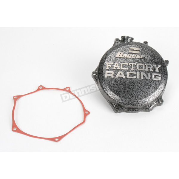 Factory Racing Black/Silver Clutch Cover