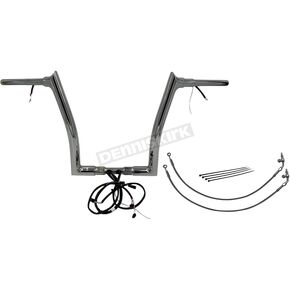 Chrome 1 1/2 in. EZ Install Pointed Top Handlebar Kit w/14 in. Rise