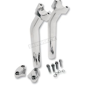 Chrome 9 in. Rise with 1 1/2 in. Pullback Riser Kit for All Models