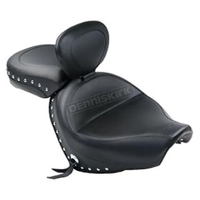 Studded Wide Touring Seat w/Driver Backrest