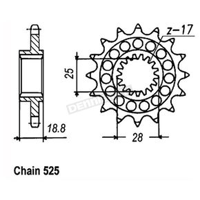 525 15 Tooth Front Sprocket