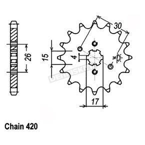 Front Chromoly Steel Alloy 420 14 Tooth Sprocket