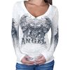 Womens Asphalt Angel Long Sleeve T-Shirt