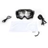 Black Falcon Snowmobile Goggles w/Clear Electric Dual-Pane Lens