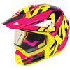 Fuchsia/Hi-Vis/Black Torque X Core Helmet w/Electric Shield