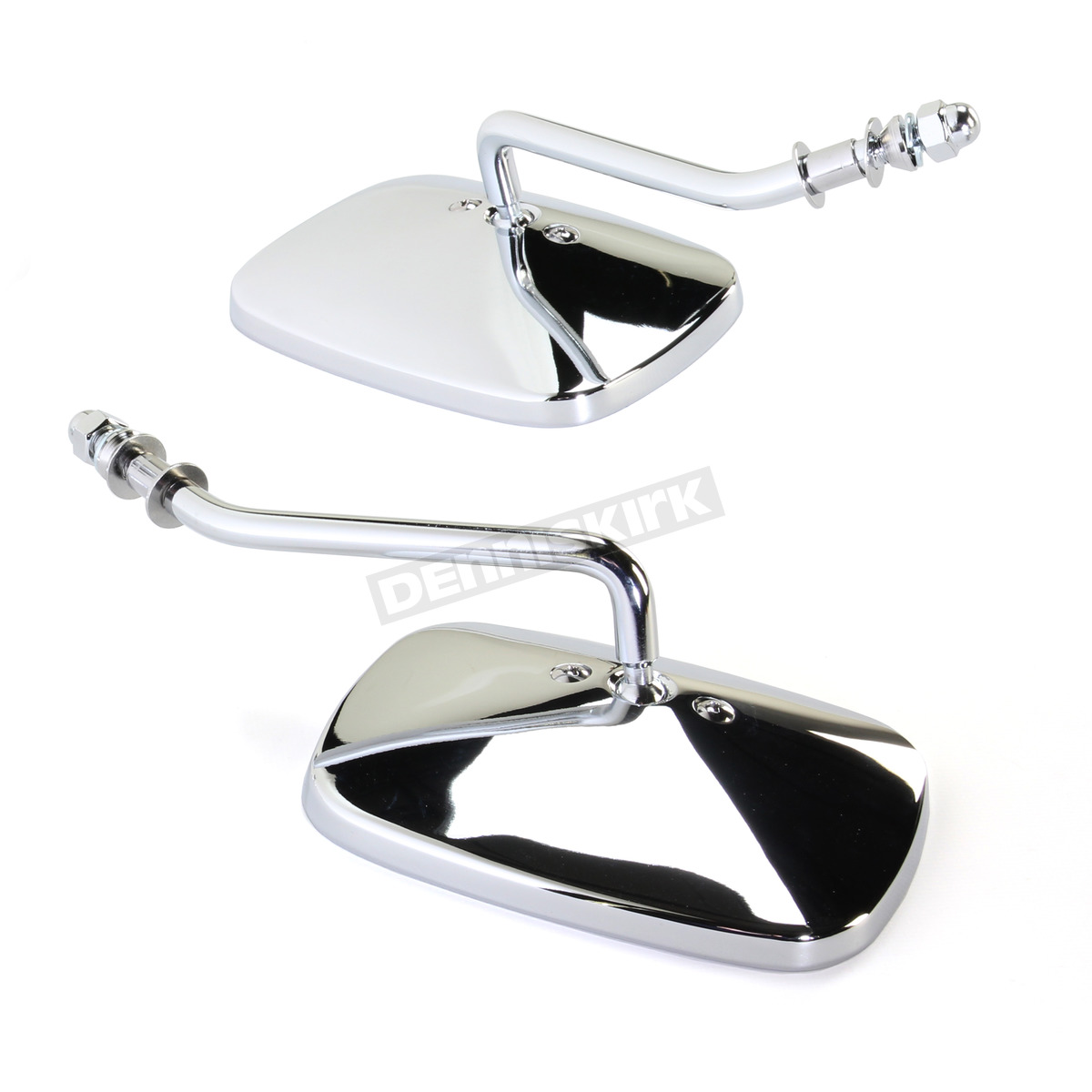 Drag Specialties Chrome Short Stem OEM-Style Rectangular Mirrors