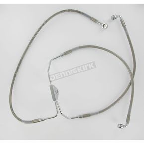 Front Clear-Coated Braided Stainless Steel Brake Line Kit