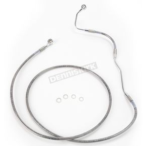 Front Extended Length Clear-Coated Braided Stainless Steel Brake Line Kit +6 in.