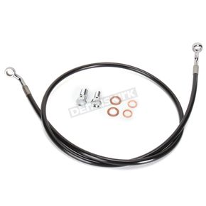 Black Vinyl Coated Stainless Braided Brake Line for Use w/12 in. to 14 in. Ape Hangers w/o ABS