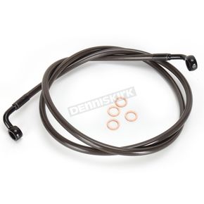Midnight Stainless Brake Line for Use w/15 in. to 17 in. Ape Hangers (Single Disc)