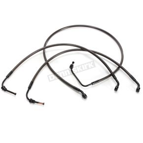 Midnight Stainless Brake Line for Use w/12 in. to 14 in. Ape Hangers w/o ABS