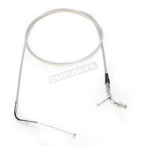 Armor Coat Braided Stainless Steel Pull Throttle Cable +8 in.