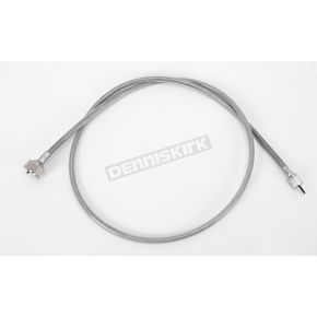 Clear Coated Stainless Steel Speedometer Cable with 12mm Top Nut