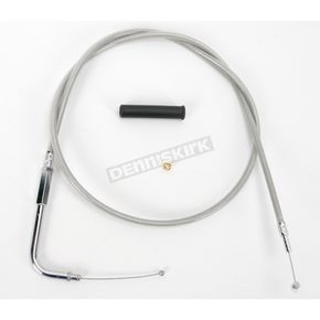 Braided Stainless Steel Idle Cable w/90 Degree Elbow