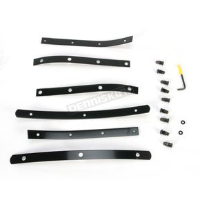 Black E-Coated Stainless Steel Memphis Slims Windshield Replacement/Optional Straps
