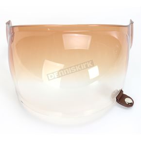 Gradient Amber Bubble Shield with Brown Tab for Bullitt Helmets