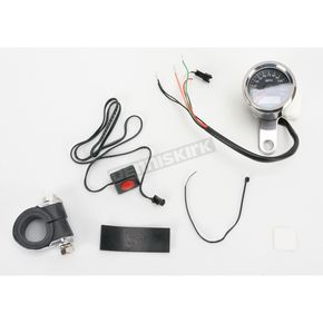 1.87 in. Black Faced Programmable Mini Electronic Speedometer with Odometer