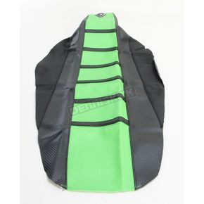 Black/Green Pro Rib Seat Cover