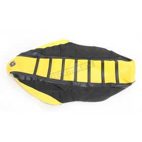 Black/Yellow/Black Pro Rib Seat Cover