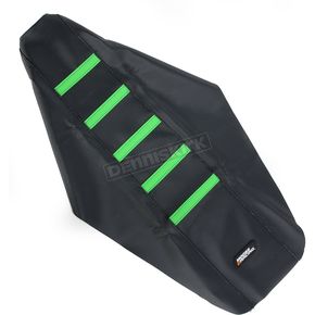 Black/Green Ribbed Seat Cover 