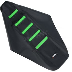 Black/Green Ribbed Seat Cover 