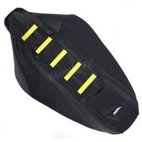 Black/Yellow Ribbed Seat Cover 